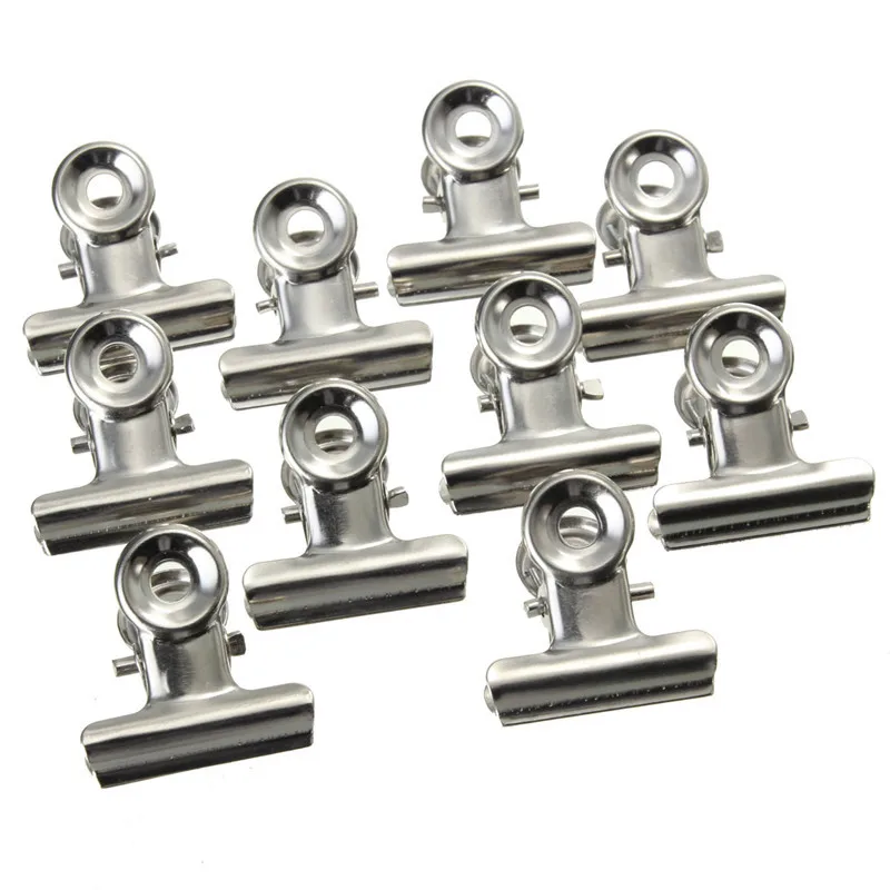 Binder Clip Assorted - Niedrogie 10 sztuk metalowych klipsów do