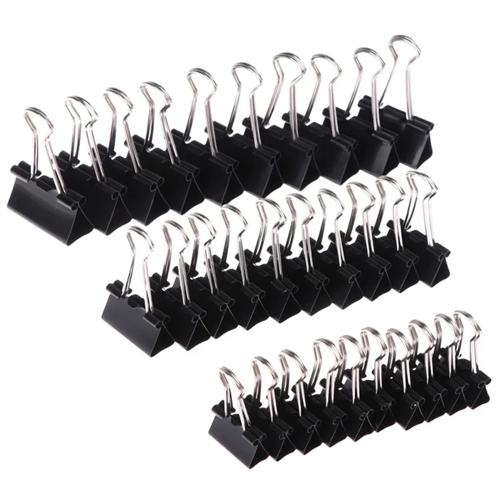 Binder Clip Assorted - 10 szt. składanych metalowych klipsów do