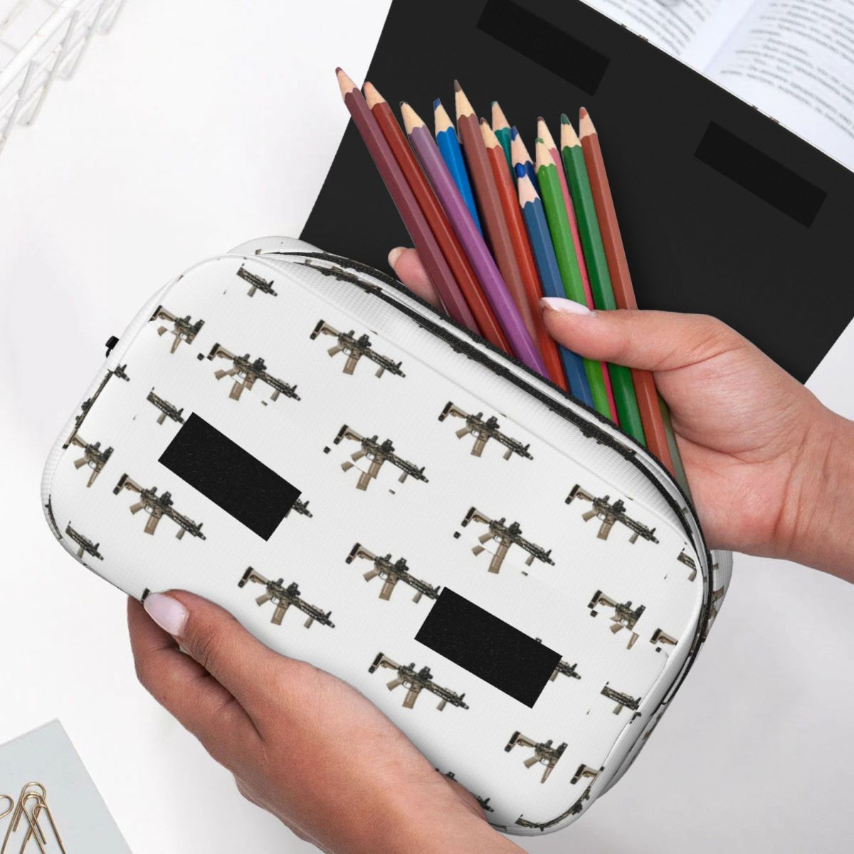 Piórnik AR-15 w kolorze khaki, – Tan Stationery & Office Supply recenzja i cena