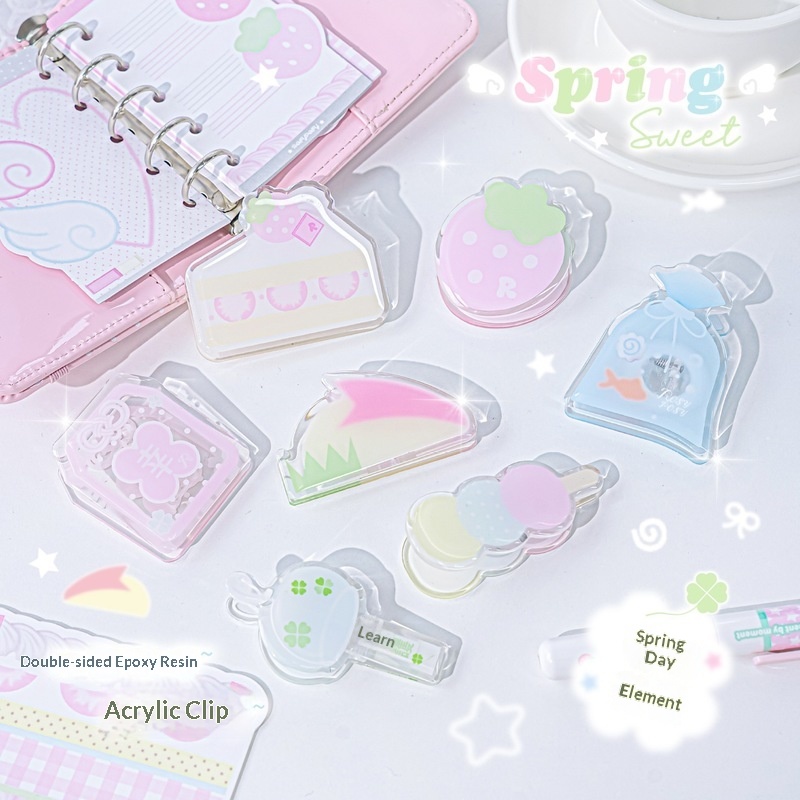 Przezroczyste akrylowe klipsy  – Binder Clip Assorted recenzja i cena