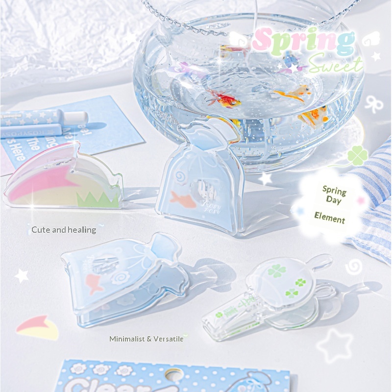 Przezroczyste akrylowe klipsy  – Binder Clip Assorted recenzja i cena
