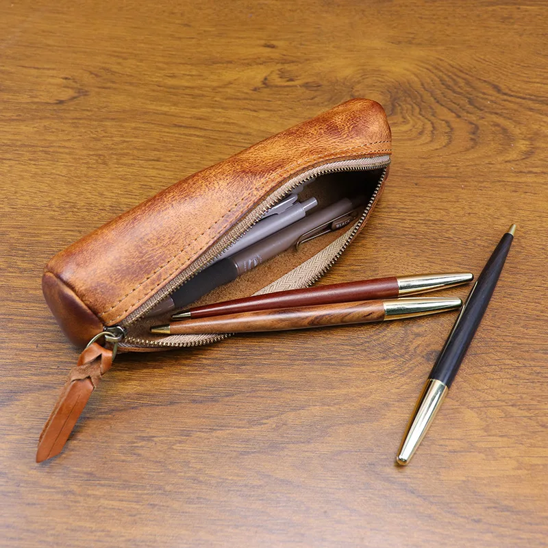 Skórzany piórnik z garbowanej  – Tan Stationery & Office Supply recenzja i cena